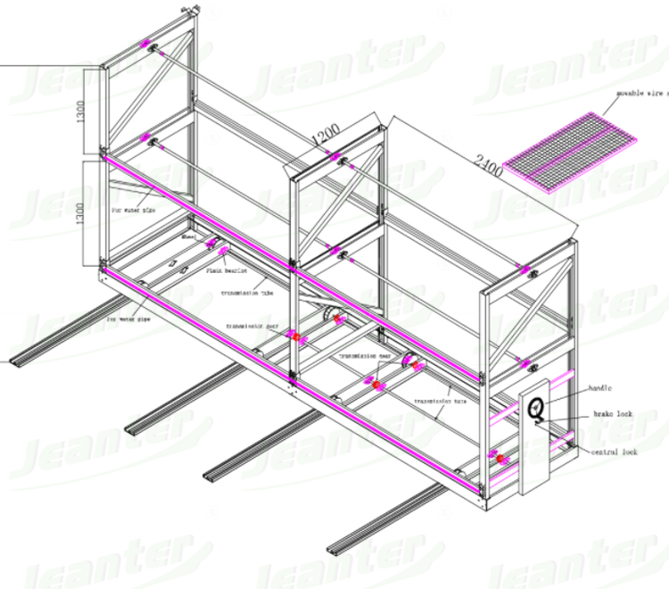 Rolling Metal Plant Mobile Rack